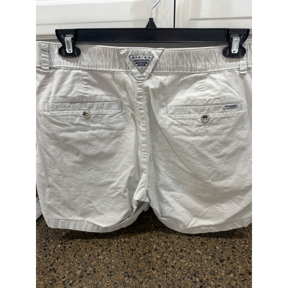 Columbia PFG Mens Performance Fishing Gear Shorts Grey Size 34 Elastic Waist